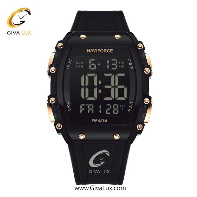 ساعت مچی اورجینال مردانه ناوی فورس|Naviforce|نوی فورس|نیوی فورس  مشکی | مشکی| مشکی| کد رفرنس NF6107 B/RG